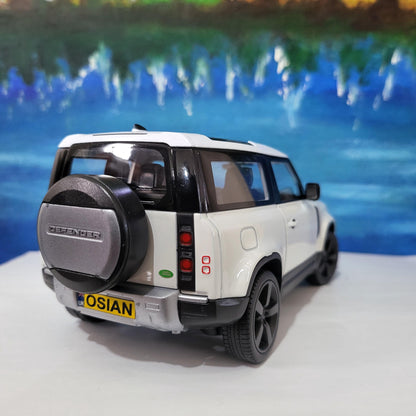 Land Rover Defender 110 1:24 Scale by Welly, Personalized Plates, 2-Door Licensed Model, Gift for Boy Girl Dad Mom Grandad Birthday Boxed