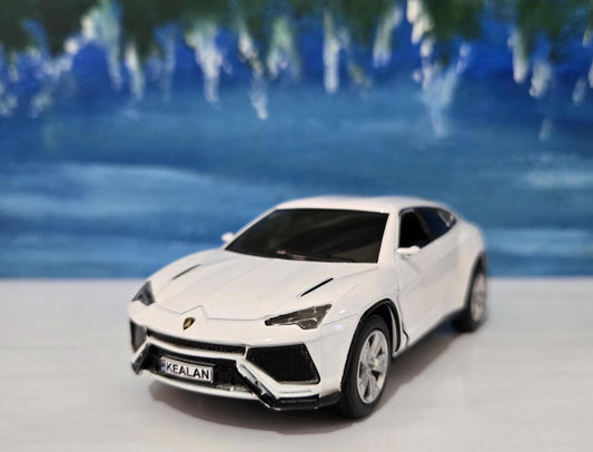 Lamborghini Urus White Personal Plate 1:36 Scale Model Car – Gift for Dad, Mom, Sister – Birthday Anniversary – Gift Sleeve Included