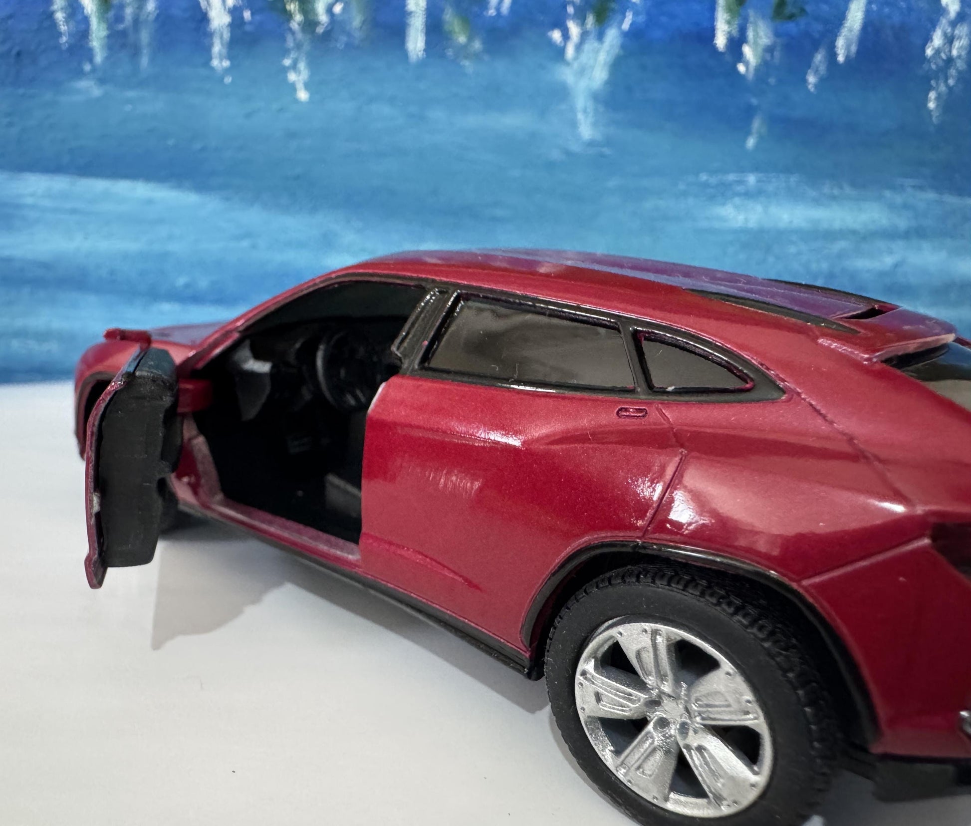Lamborghini Urus MAROON Personal Plate 1:36 Scale Model Car – Gift for Dad, Mom, Sister – Birthday Anniversary – Gift Sleeve Included