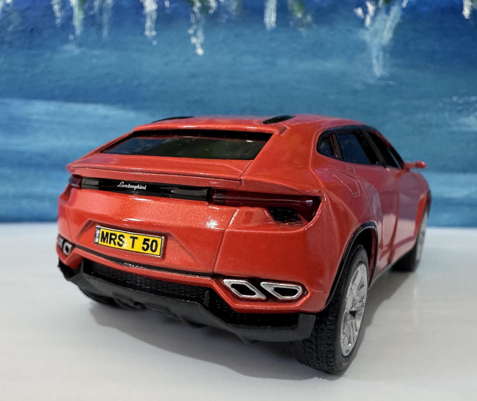 ORANGE Lamborghini Urus Personal Plate 1:36 Scale Model Car – Gift for Dad, Mom, Sister – Birthday Anniversary – Gift Sleeve Included