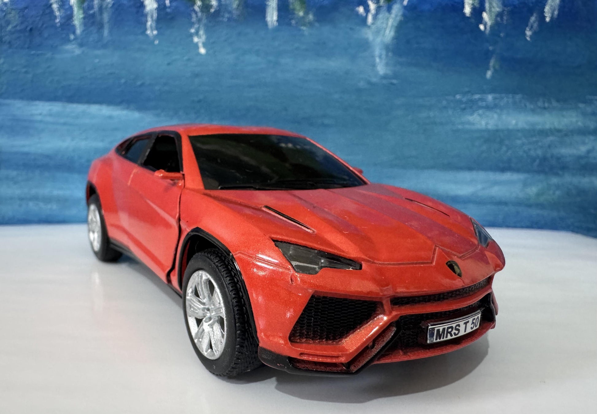 ORANGE Lamborghini Urus Personal Plate 1:36 Scale Model Car – Gift for Dad, Mom, Sister – Birthday Anniversary – Gift Sleeve Included