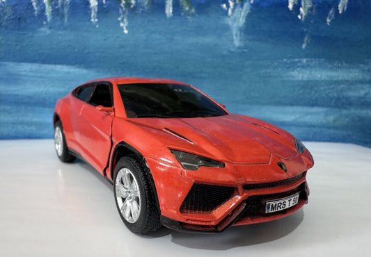 ORANGE Lamborghini Urus Personal Plate 1:36 Scale Model Car – Gift for Dad, Mom, Sister – Birthday Anniversary – Gift Sleeve Included