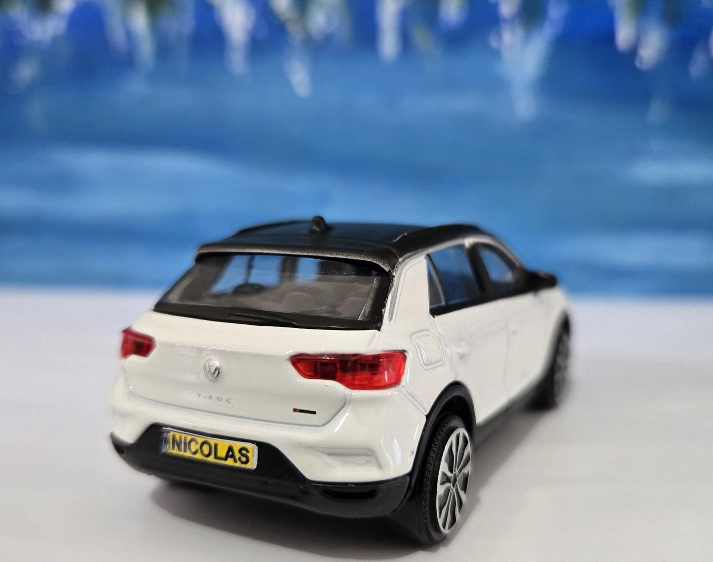 Personalized VW T-Roc Toy Car 1:43 Scale - Custom Name Plate - Kids Birthday Gift - Dad Mom Uncle Father Mother Gift - Boxed Collectible
