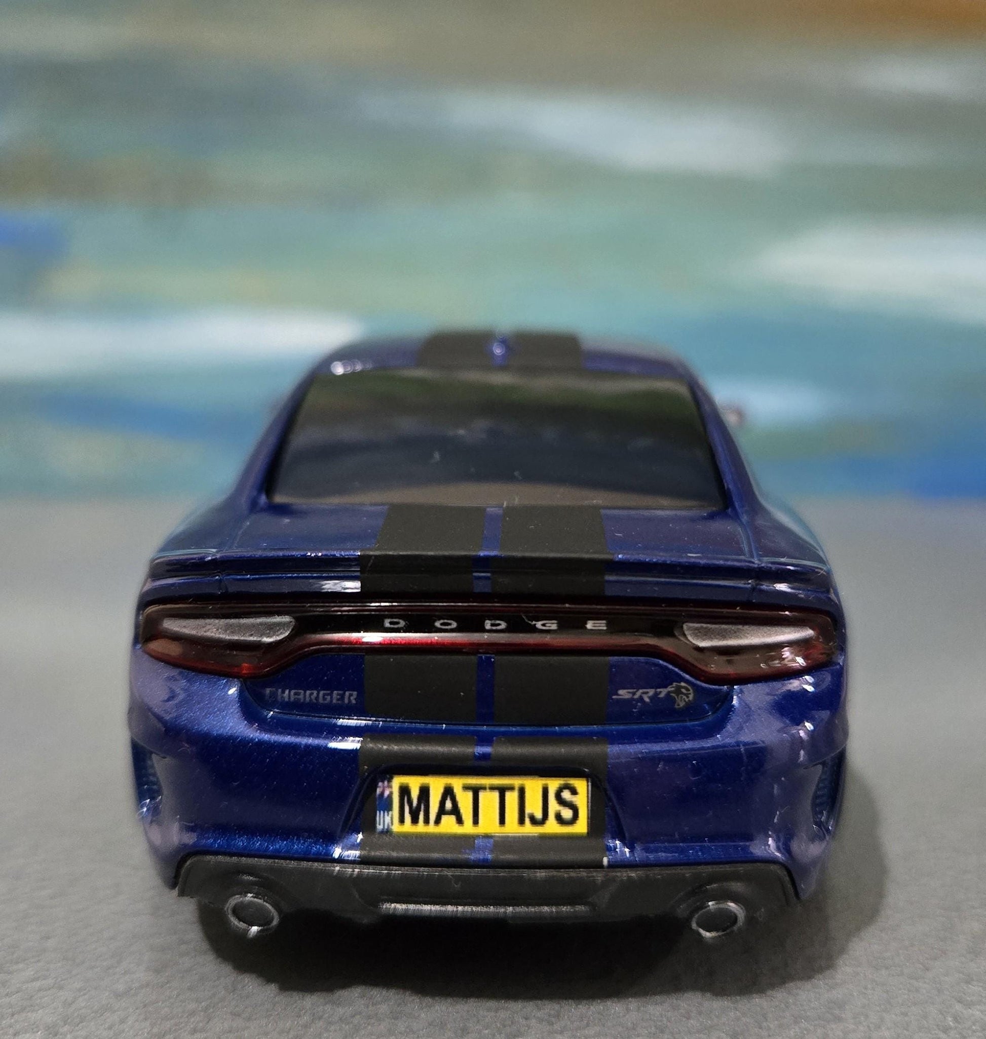 Personalised Dodge Charger SRT 1:36 Scale Model with Custom Name Plate – Diecast Car Gift for Car Lovers – Unique Present for Him, Her, Dad