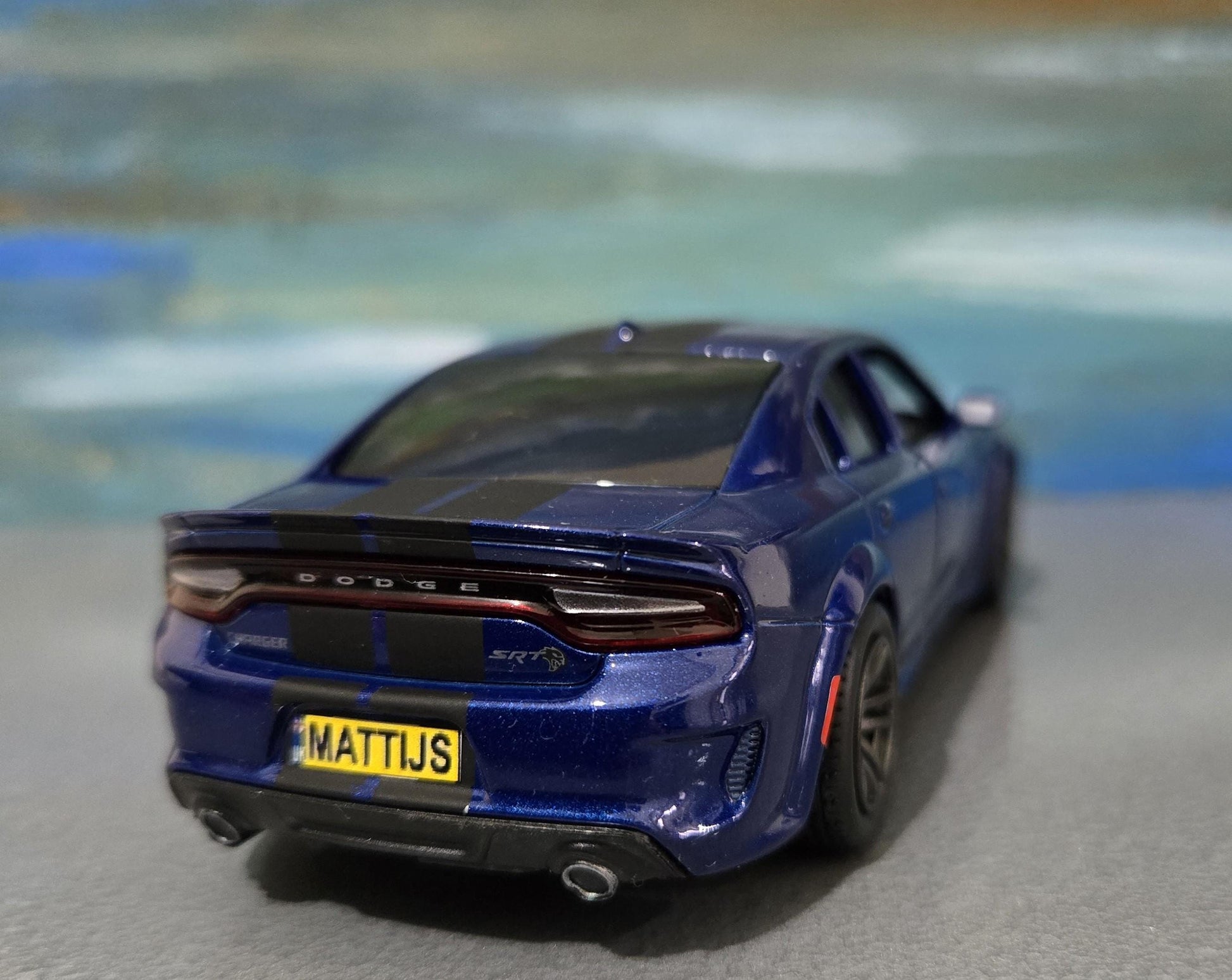 Personalised Dodge Charger SRT 1:36 Scale Model with Custom Name Plate – Diecast Car Gift for Car Lovers – Unique Present for Him, Her, Dad