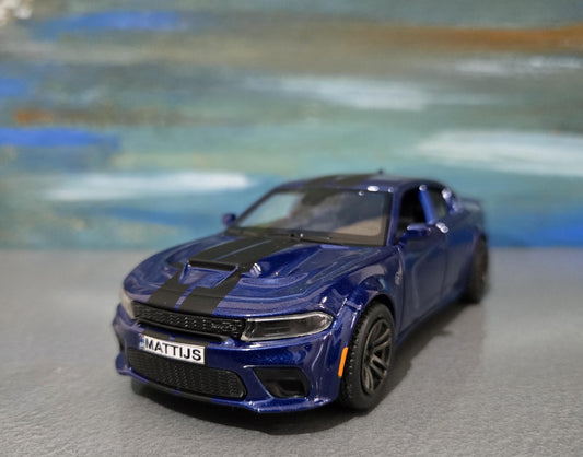 Personalised Dodge Charger SRT 1:36 Scale Model with Custom Name Plate – Diecast Car Gift for Car Lovers – Unique Present for Him, Her, Dad