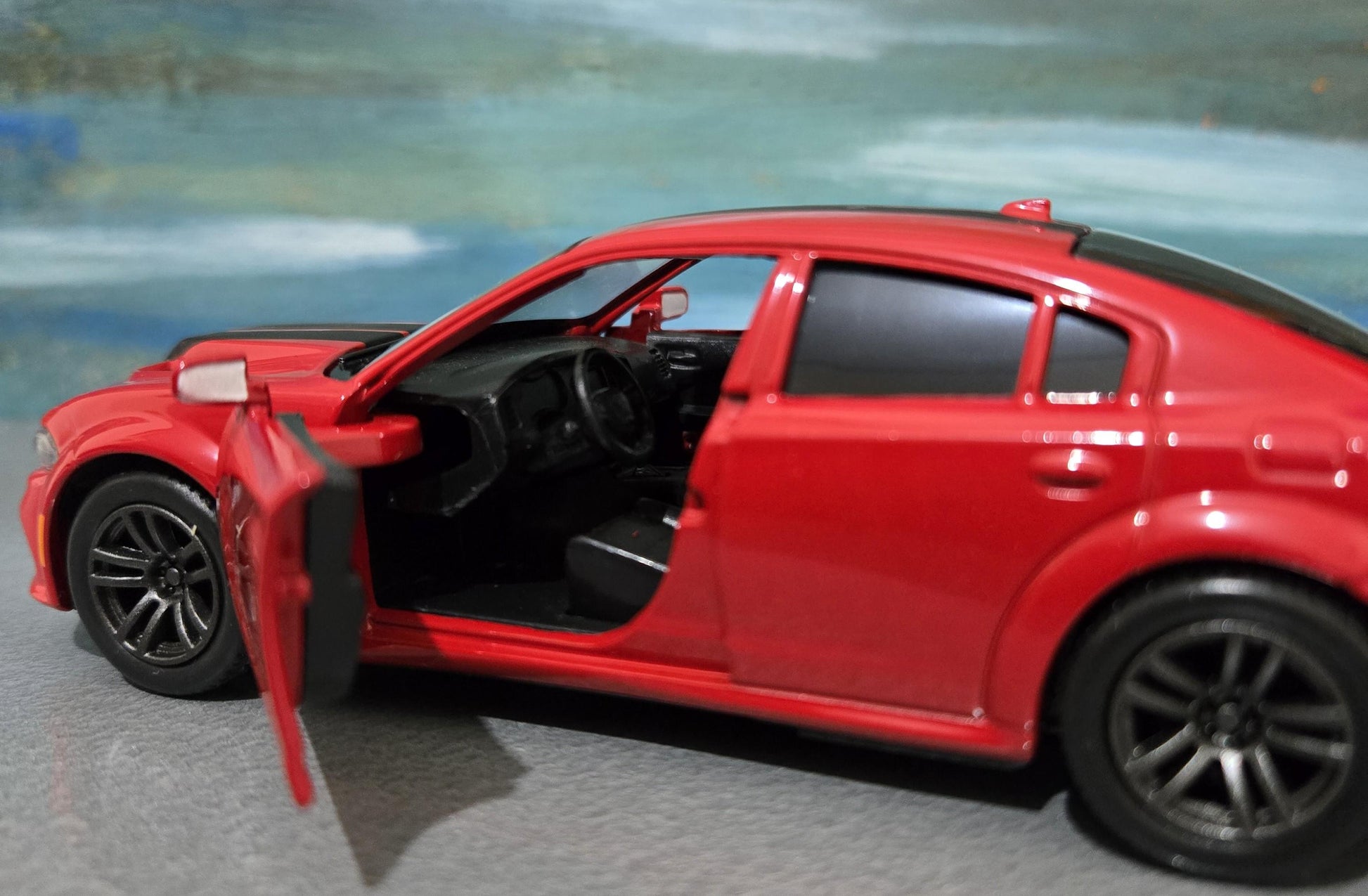 Personalised Red Dodge Charger SRT 1:36 Diecast Model – Custom Name Plate – Car Lover Gift for Him, Her, Dad, Mom, Boys, Collectors Boxed