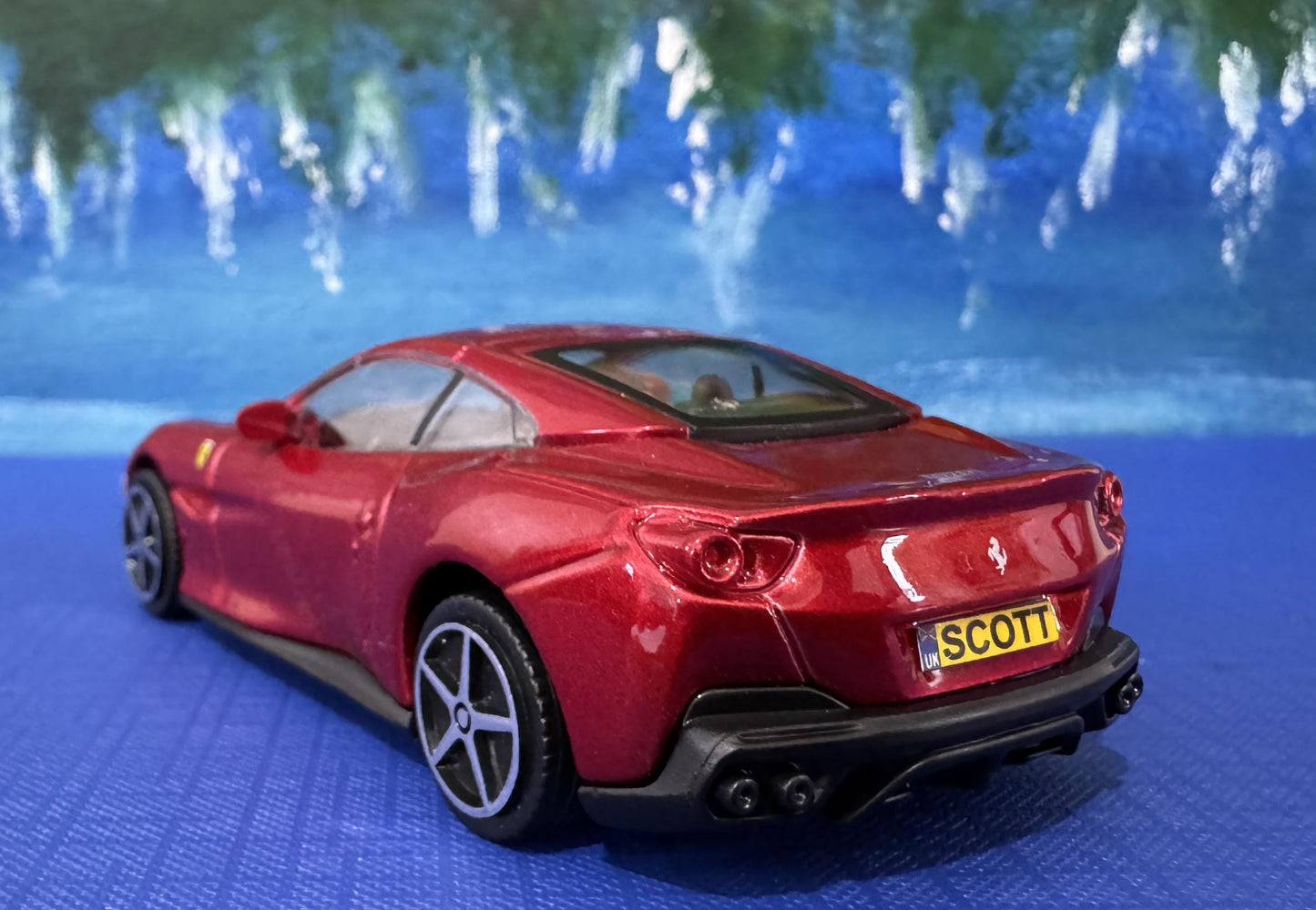 Ferrari Portofino 1:43 Diecast Model – Official Licensed Bburago, Custom Name Plate, Personalized Gift, Boxed