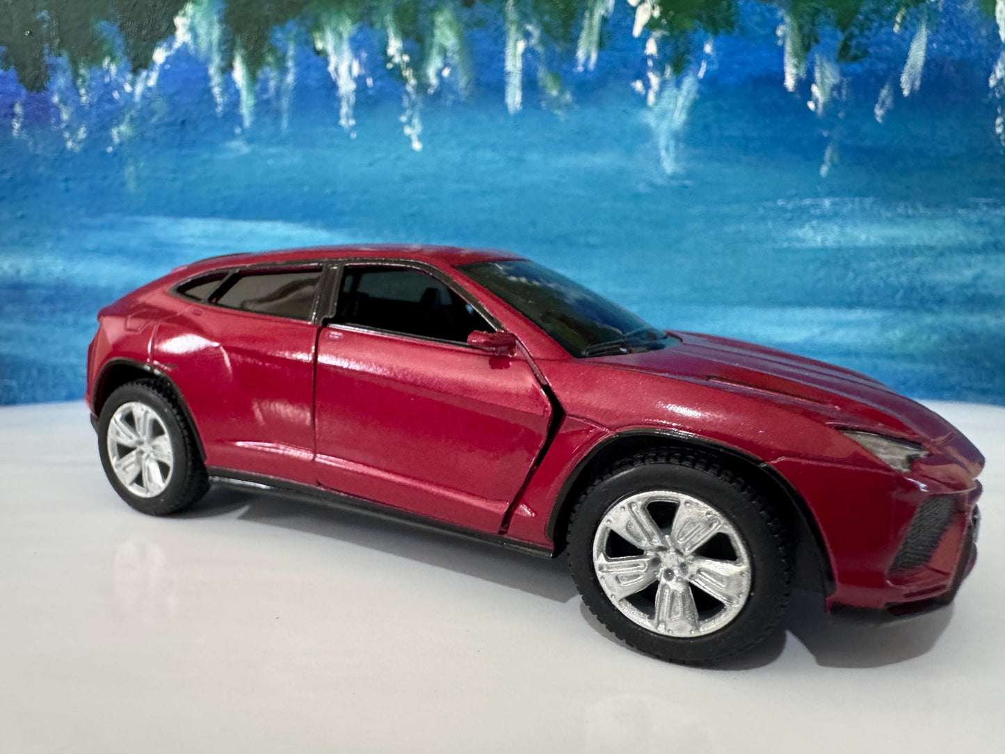 Lamborghini Urus MAROON Personal Plate 1:36 Scale Model Car – Gift for Dad, Mom, Sister – Birthday Anniversary – Gift Sleeve Included
