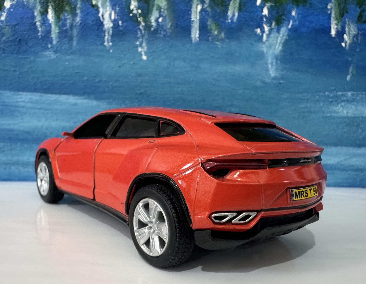 ORANGE Lamborghini Urus Personal Plate 1:36 Scale Model Car – Gift for Dad, Mom, Sister – Birthday Anniversary – Gift Sleeve Included