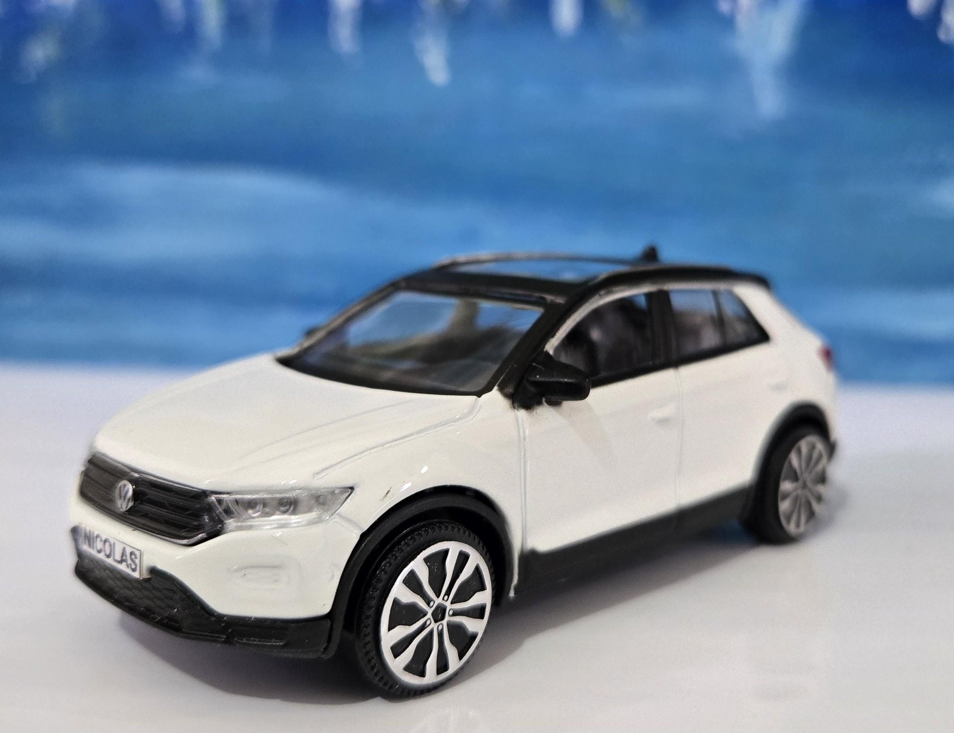 Personalized VW T-Roc Toy Car 1:43 Scale - Custom Name Plate - Kids Birthday Gift - Dad Mom Uncle Father Mother Gift - Boxed Collectible