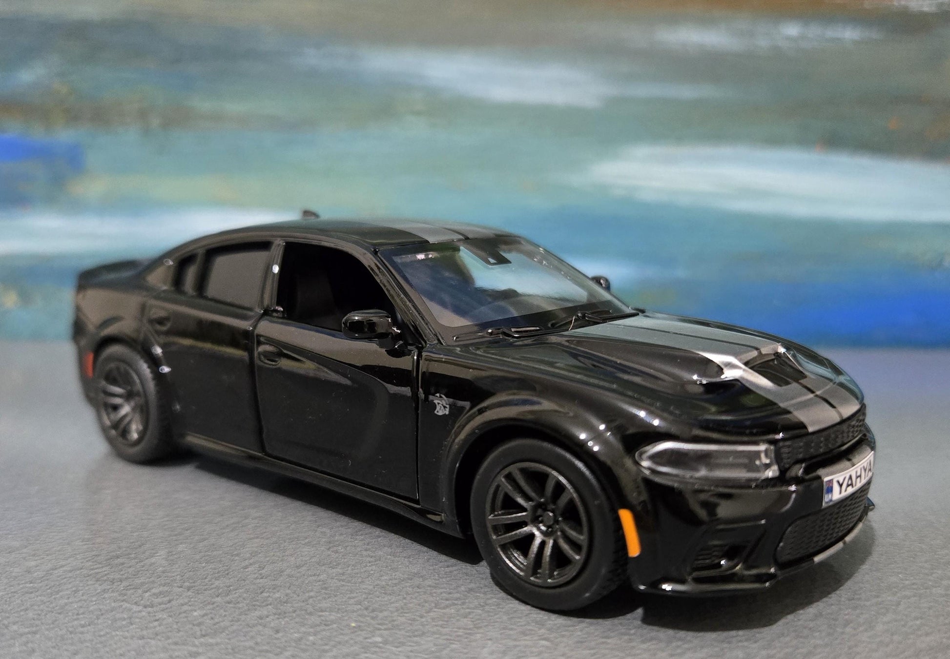 Custom Licensed Dodge Charger SRT 1:36 Scale Name Plate - Personalised Diecast Gift for Car Lovers - Lovely Present for Him her mom dad boy
