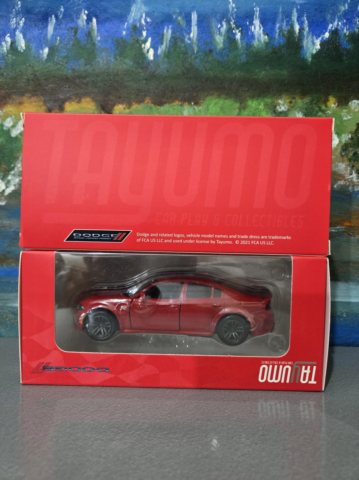 Personalised Red Dodge Charger SRT 1:36 Diecast Model – Custom Name Plate – Car Lover Gift for Him, Her, Dad, Mom, Boys, Collectors Boxed