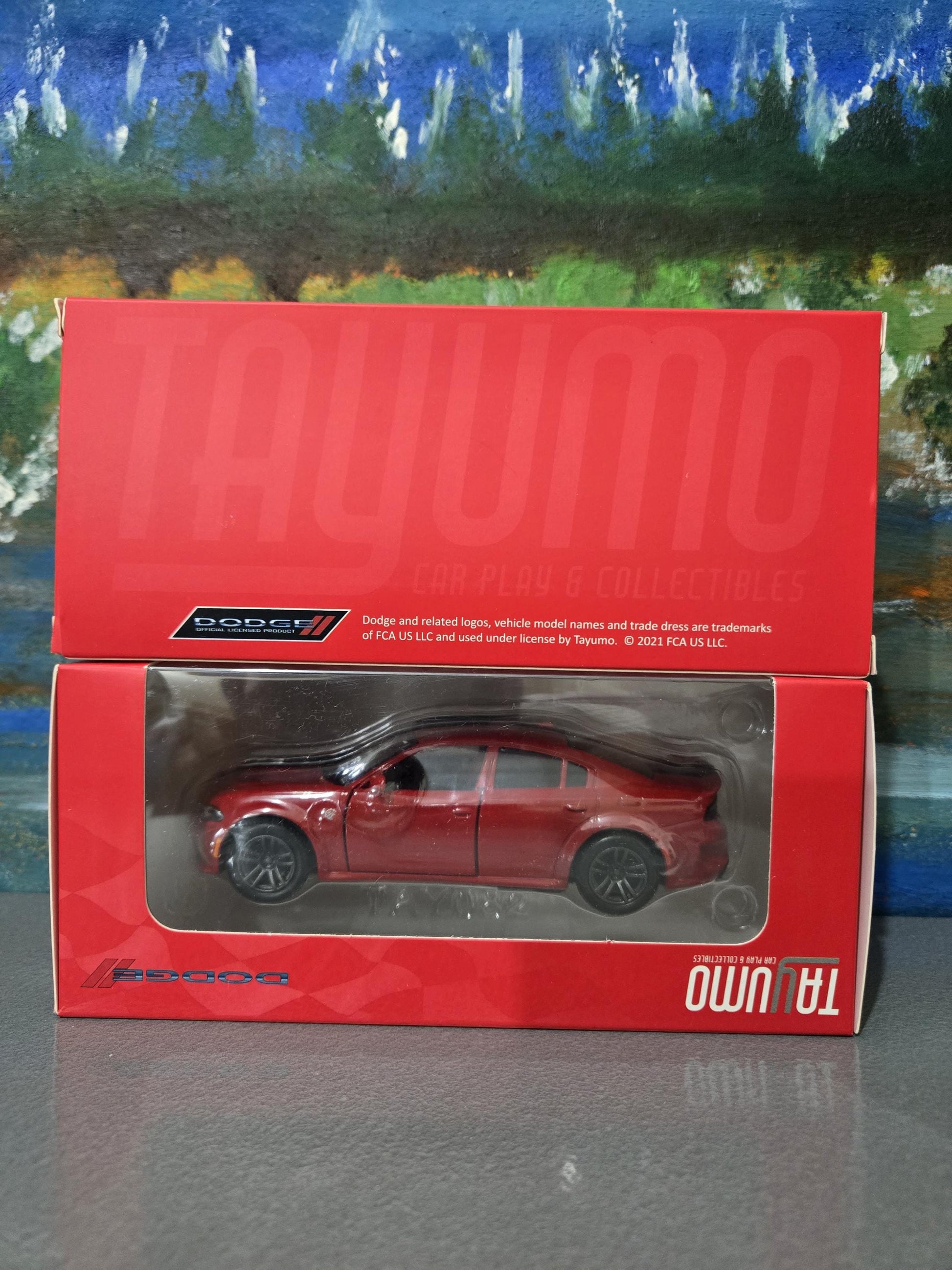 Personalised Red Dodge Charger SRT 1:36 Diecast Model – Custom Name Plate – Car Lover Gift for Him, Her, Dad, Mom, Boys, Collectors Boxed