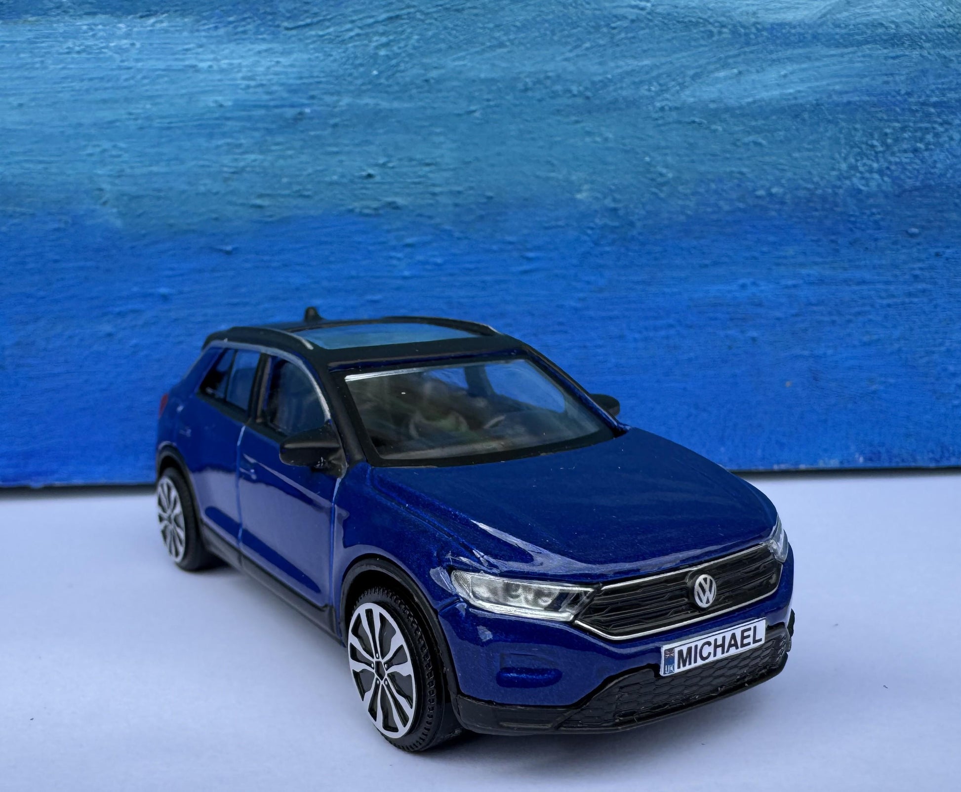 Personalized VW T-Roc Toy Car 1:43 Scale - Custom Name Plate - Kids Birthday Gift - Dad Mom Uncle Father Mother Gift - Boxed Collectible
