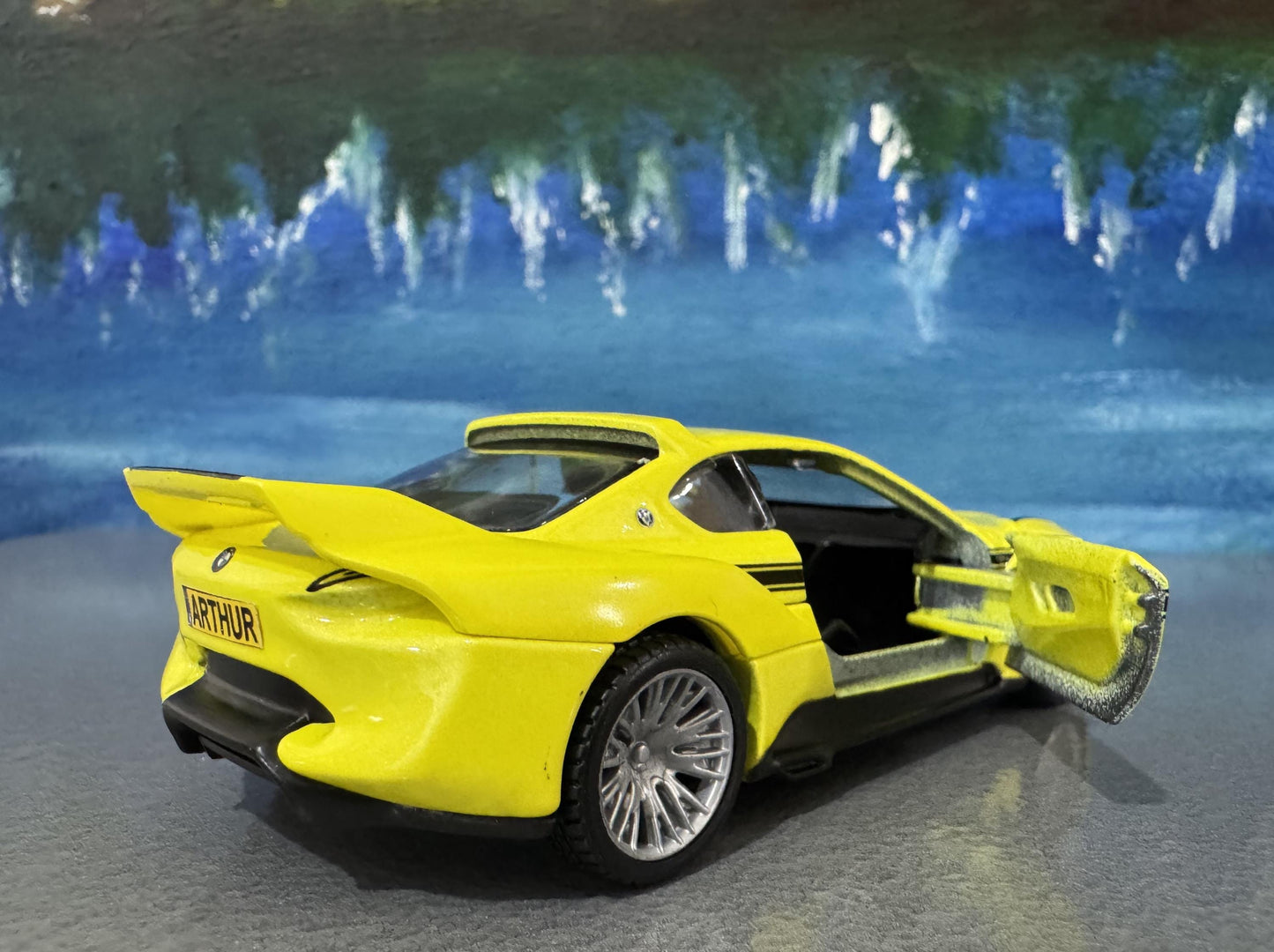BMW 3.0 CSL Hommage Yellow 1:36 Diecast Model - Personalized Name - Gift for Dad, Boy, girl, brother, sister, Car Lover - Boxed Collectible