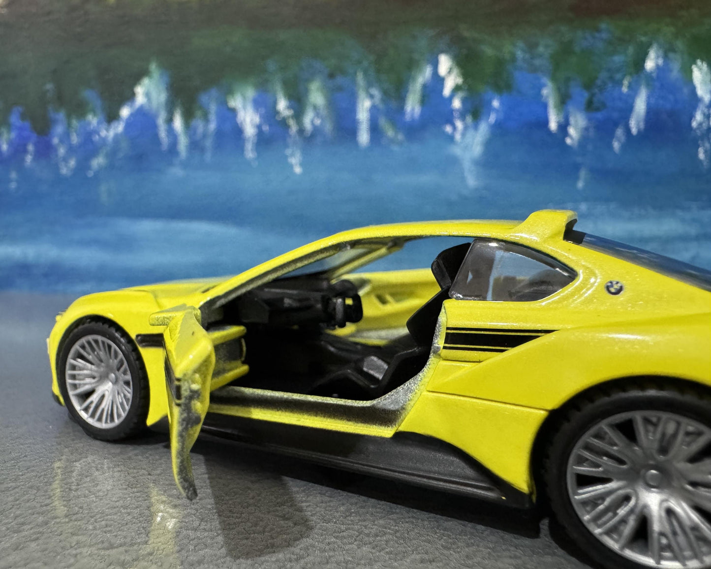BMW 3.0 CSL Hommage Yellow 1:36 Diecast Model - Personalized Name - Gift for Dad, Boy, girl, brother, sister, Car Lover - Boxed Collectible