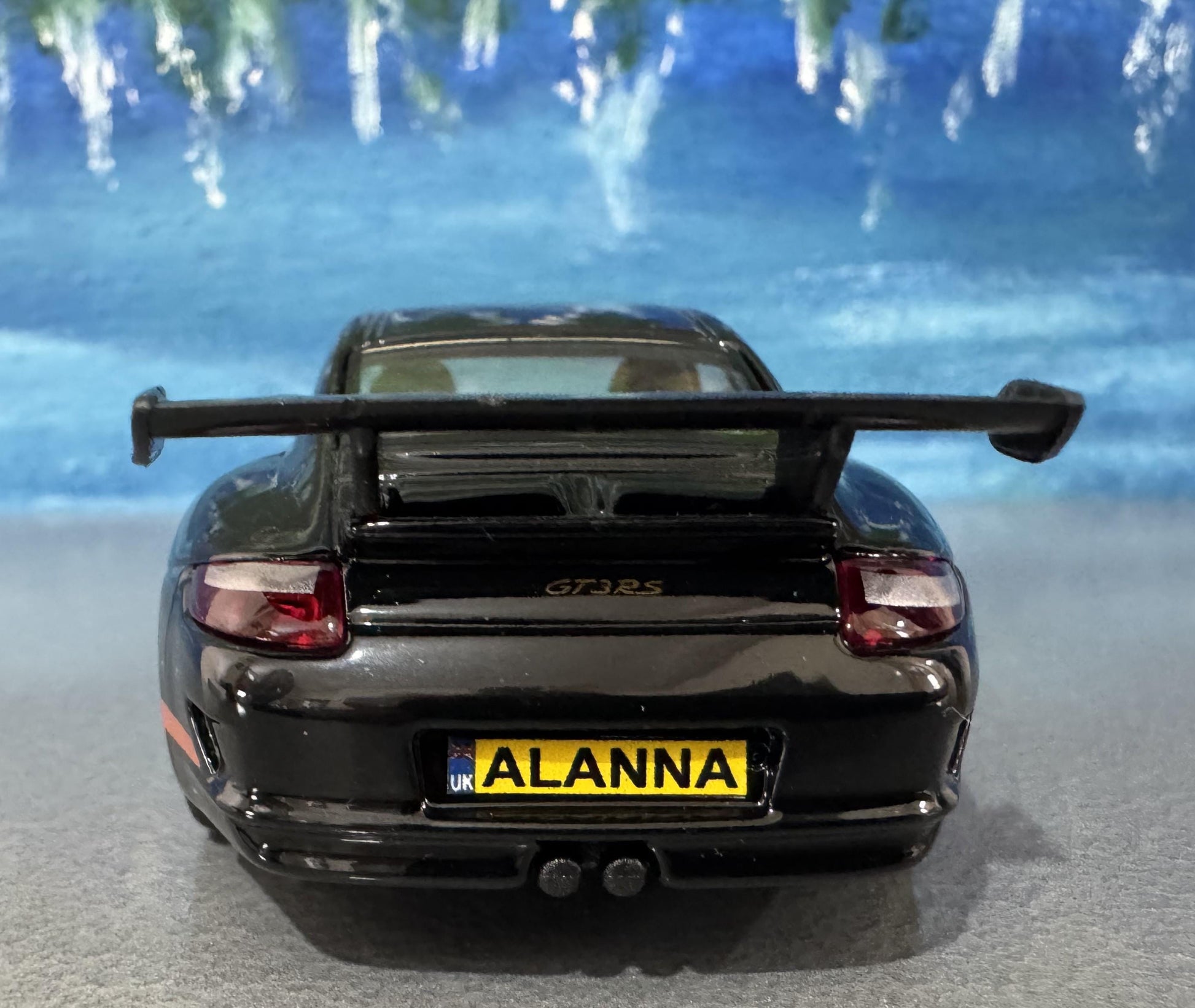 Personalized Name Plate Welly Porsche 911 GT3 RS Model Car – Gift for Him, Boyfriend, Husband, Kids – Unique Car Lover Collectible – Boxed