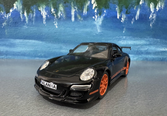 Personalized Name Plate Welly Porsche 911 GT3 RS Model Car – Gift for Him, Boyfriend, Husband, Kids – Unique Car Lover Collectible – Boxed