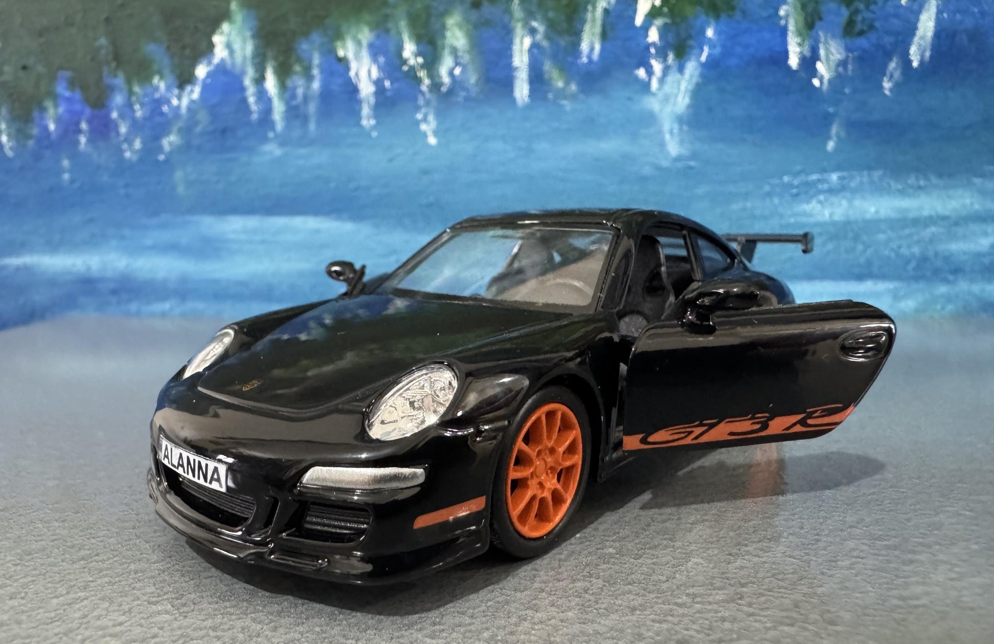 Personalized Name Plate Welly Porsche 911 GT3 RS Model Car – Gift for Him, Boyfriend, Husband, Kids – Unique Car Lover Collectible – Boxed