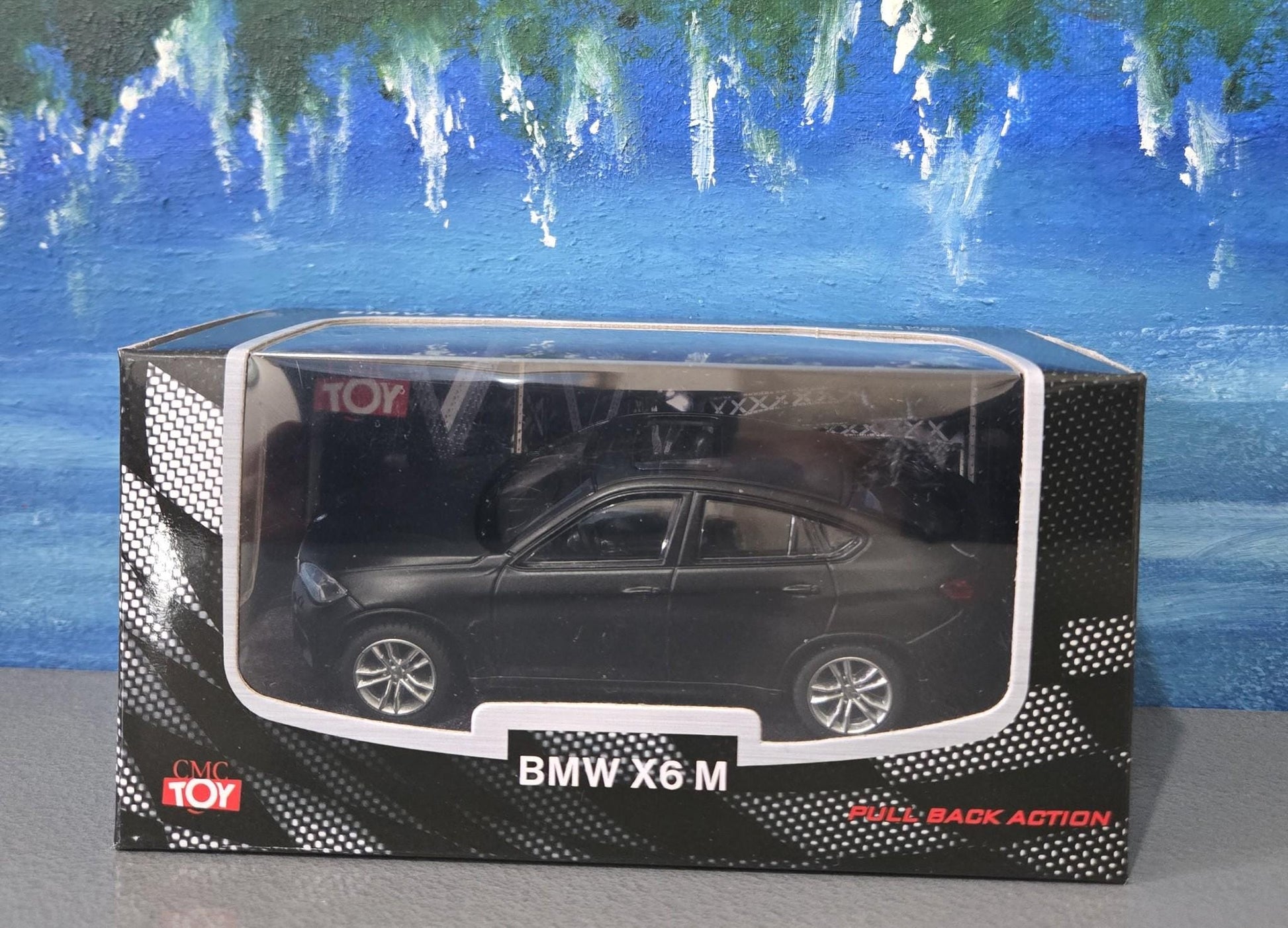 CMC BMW X6 M 1:43 Scale Matte Black Diecast Model Car – Custom Name Plate – Collectible Gift for Dad, Mom, Kids, Car Lovers – Boxed Display