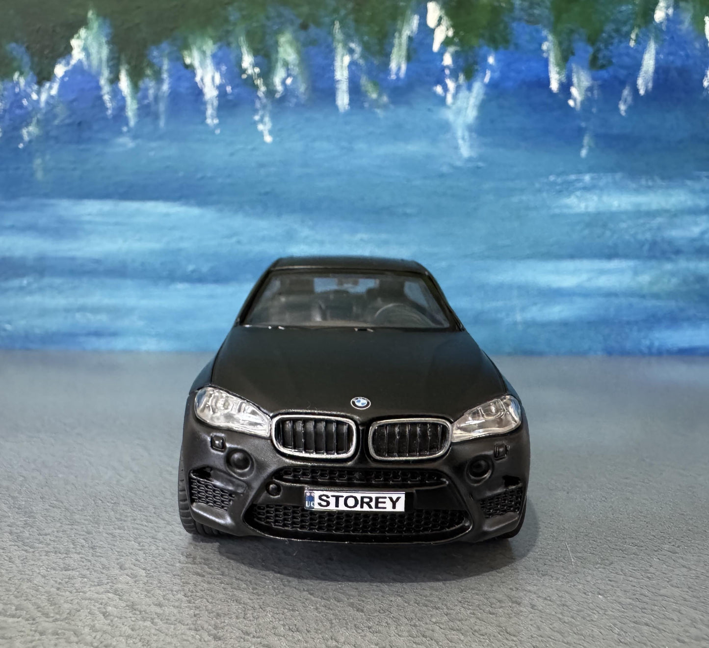 CMC BMW X6 M 1:43 Scale Matte Black Diecast Model Car – Custom Name Plate – Collectible Gift for Dad, Mom, Kids, Car Lovers – Boxed Display