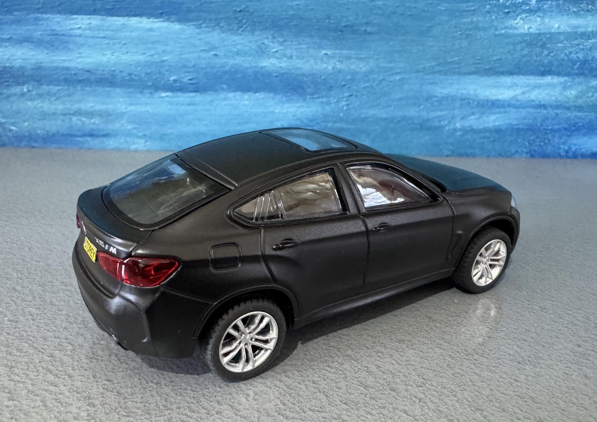 CMC BMW X6 M 1:43 Scale Matte Black Diecast Model Car – Custom Name Plate – Collectible Gift for Dad, Mom, Kids, Car Lovers – Boxed Display
