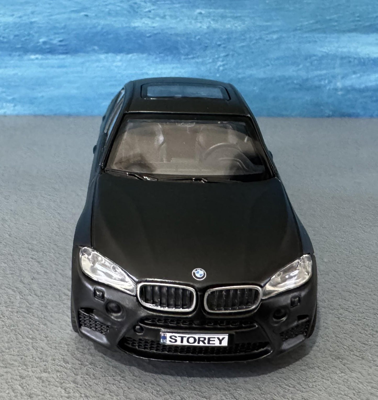 CMC BMW X6 M 1:43 Scale Matte Black Diecast Model Car – Custom Name Plate – Collectible Gift for Dad, Mom, Kids, Car Lovers – Boxed Display