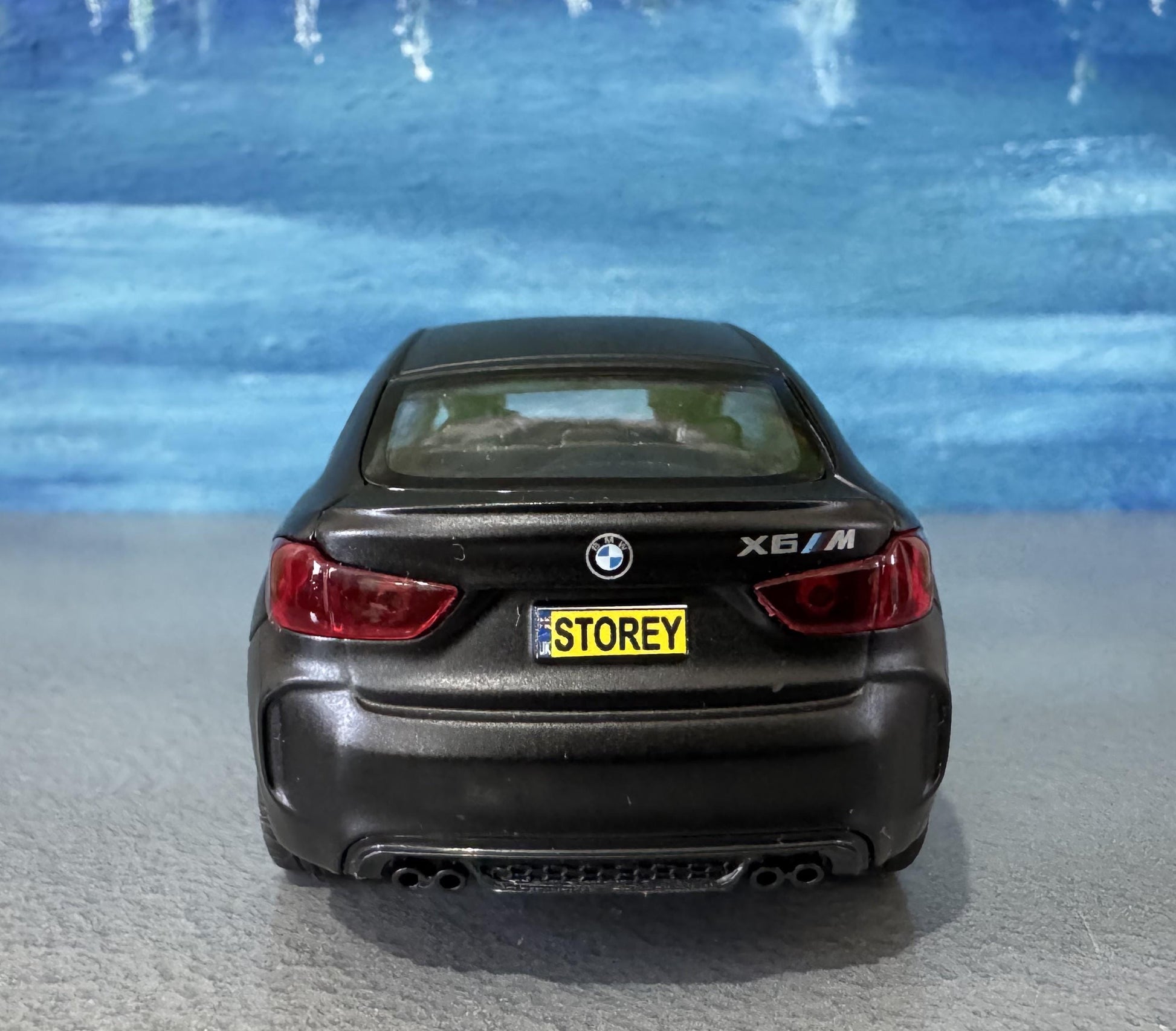 CMC BMW X6 M 1:43 Scale Matte Black Diecast Model Car – Custom Name Plate – Collectible Gift for Dad, Mom, Kids, Car Lovers – Boxed Display