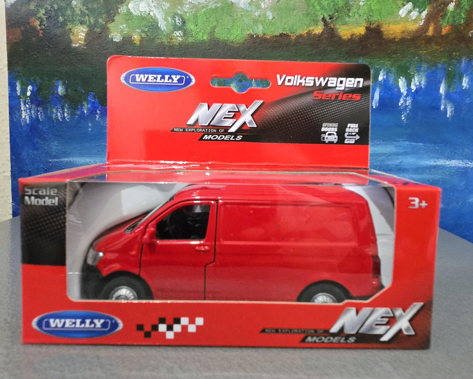 VW T6 Transporter Crew van Toy Car PERSONALISED PLATES 1:34 scale Model boy girl dad mom uncle grandad brother Birthday Easter gift Boxed