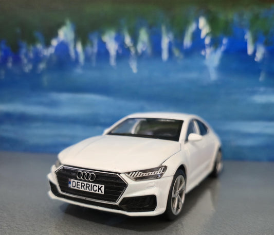 Personalized Audi A7 Toy Car 1:32 | Light and Sound | Opening Doors, Hood & Trunk | Gift for Dad, mom, girl or Boy | Boxed Collectible Model