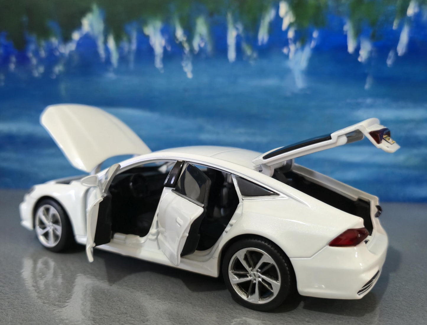 Personalized Audi A7 Toy Car 1:32 | Light and Sound | Opening Doors, Hood & Trunk | Gift for Dad, mom, girl or Boy | Boxed Collectible Model