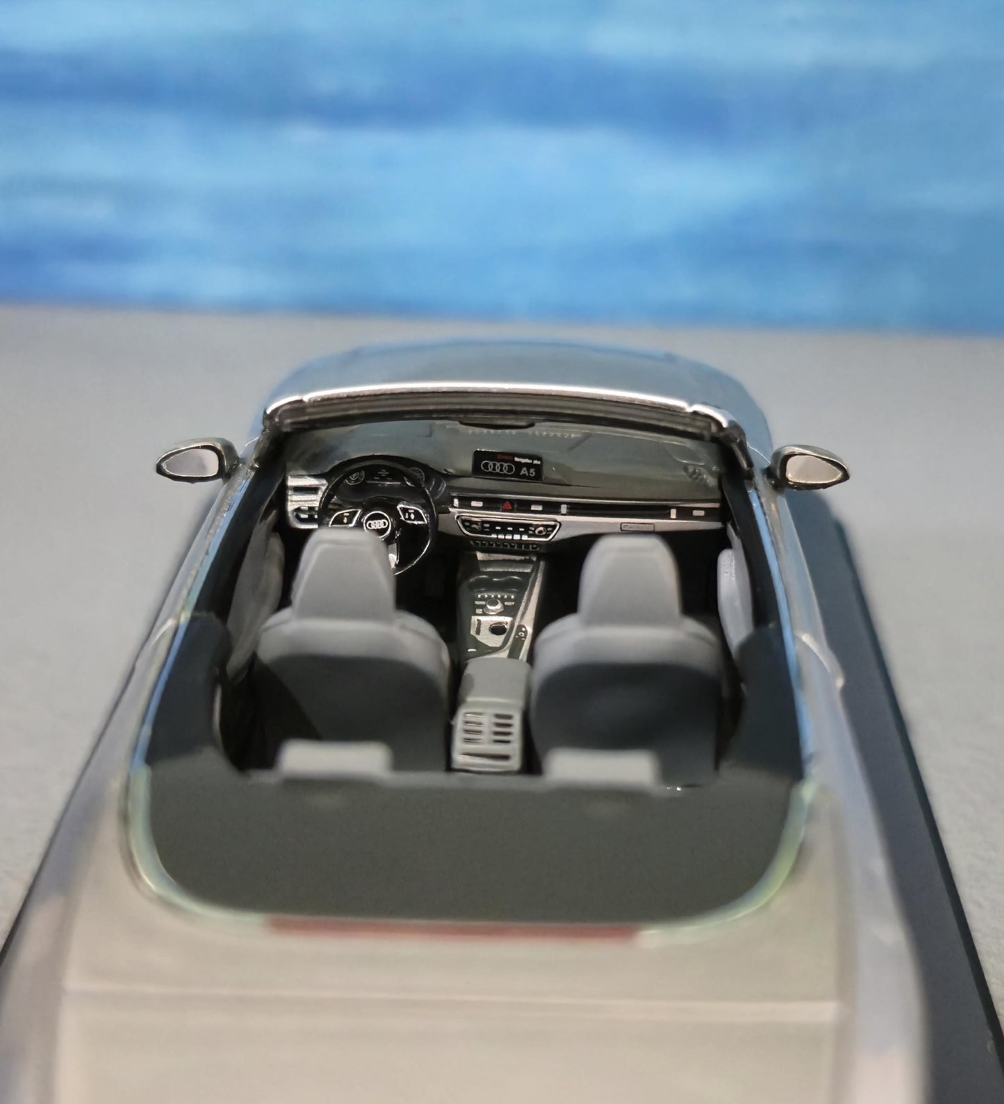 Audi A5 Cabriolet Diecast Car: 1/43 Scale Silver Metallic Model