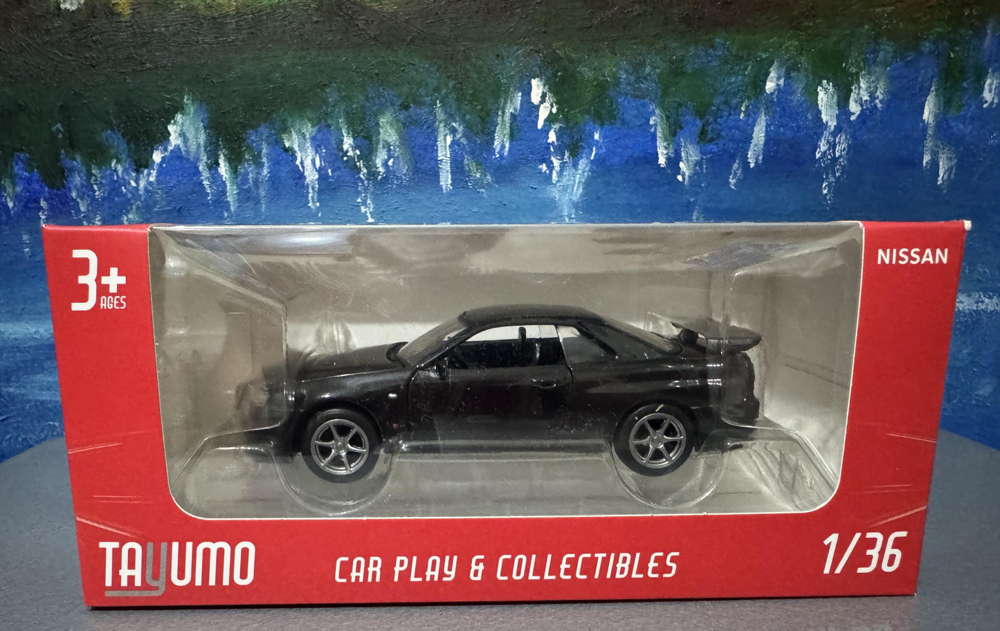 Personalized Nissan GTR R34 V-Spec II Diecast Model Car: Custom Name Plate