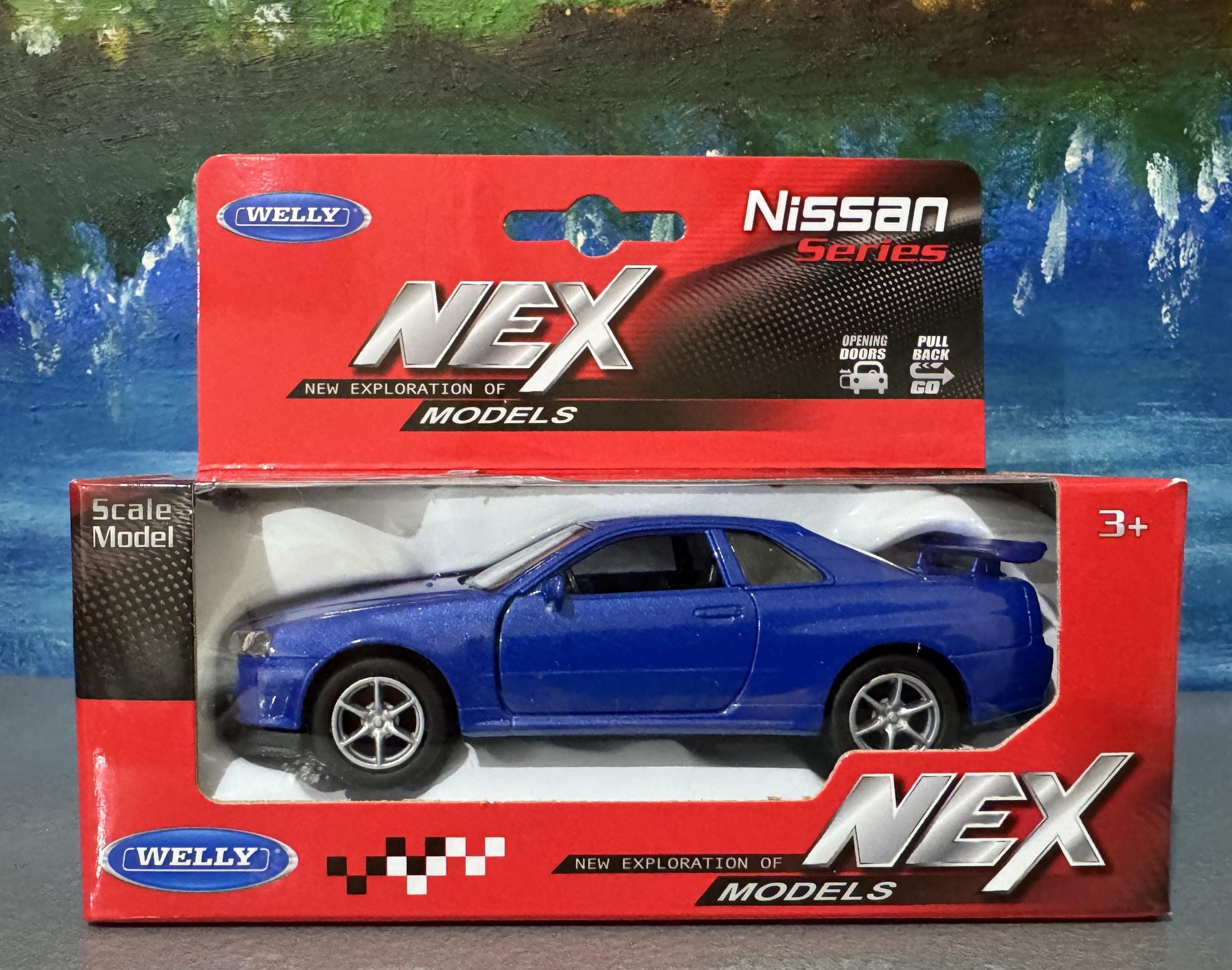 Personalized Nissan Skyline GTR R34 Diecast Model Car: Custom Name Plate