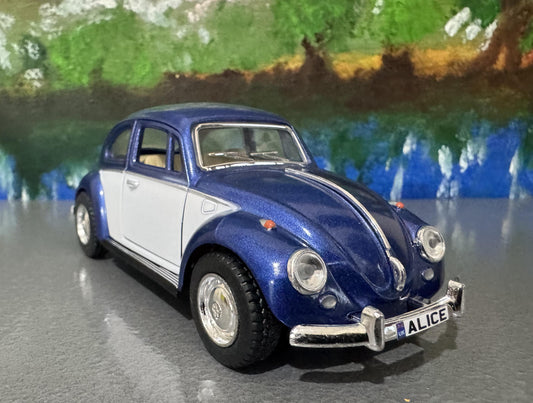Personalised VW Volkswagen Beetle Toy Car, 1:43 Scale Model–Gift for Boy, Girl, Dad, Mom, Grandad, Birthday - Easter gift, Boxed