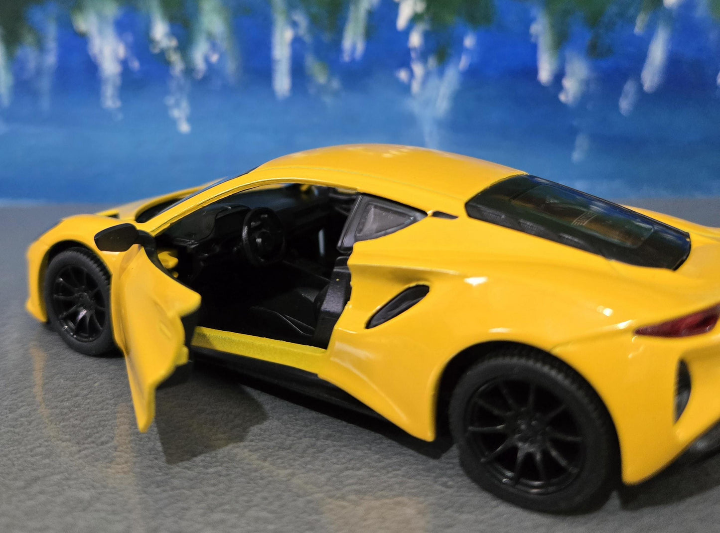 Personalized Lotus Emira Blue Diecast Model Car: Pull Back Toy, Gift for Kids