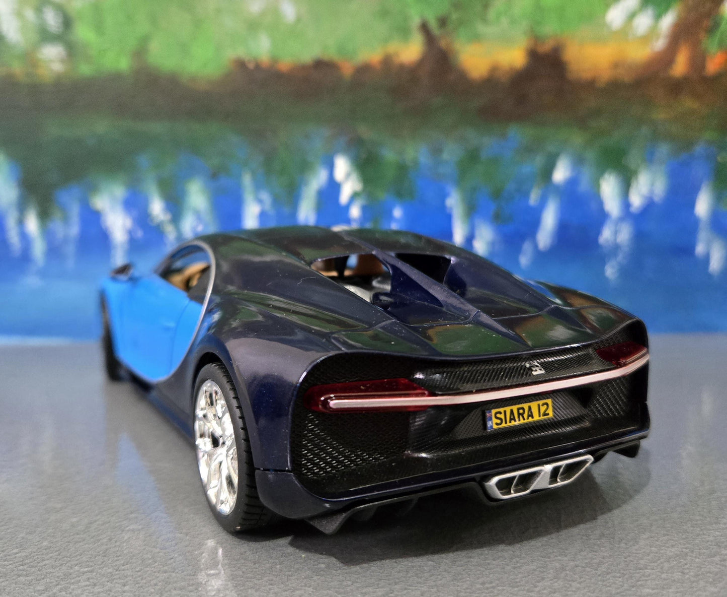 Custom Bugatti Chiron Diecast Model Car 1:24 - Personalized Plate