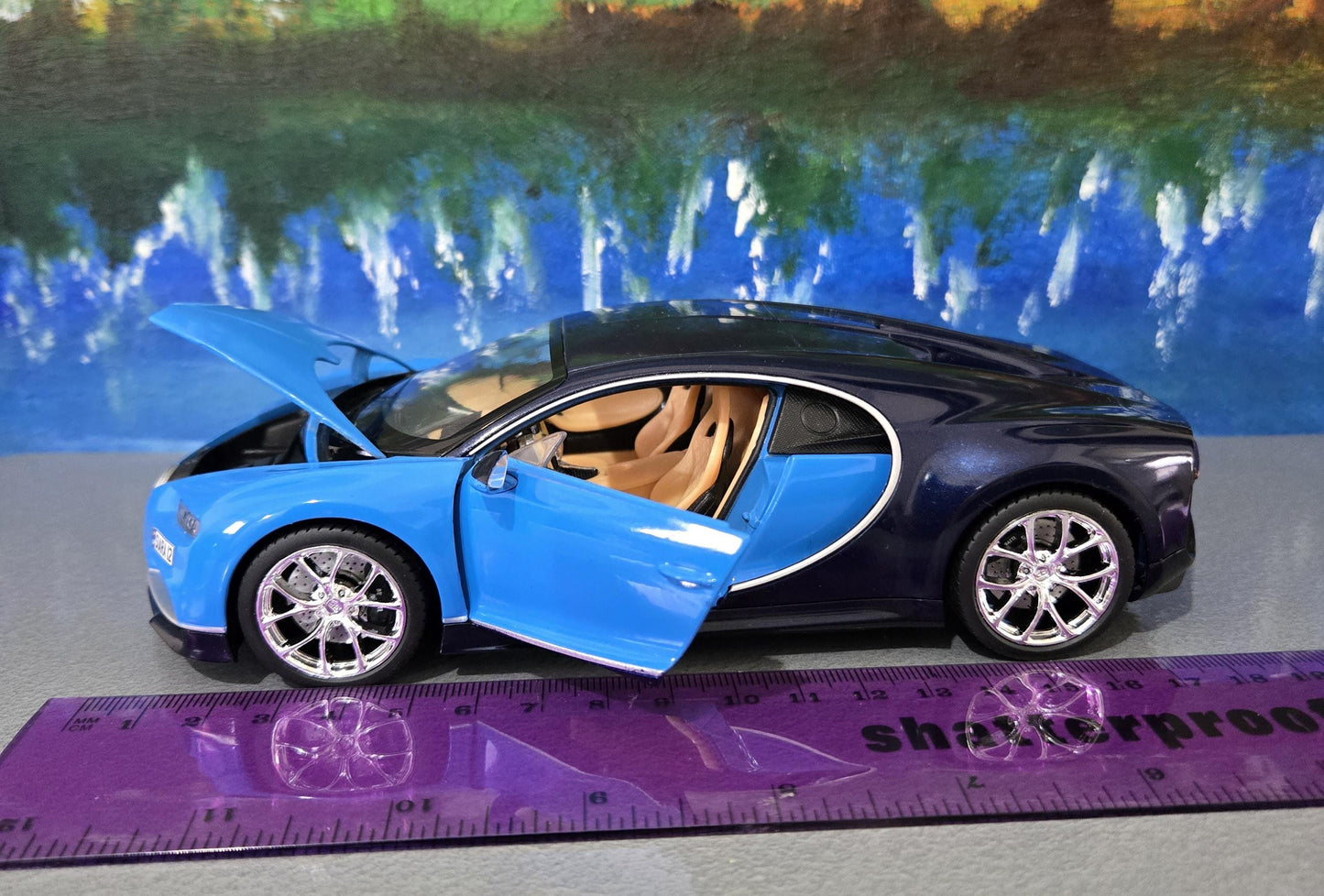 Custom Bugatti Chiron Diecast Model Car 1:24 - Personalized Plate