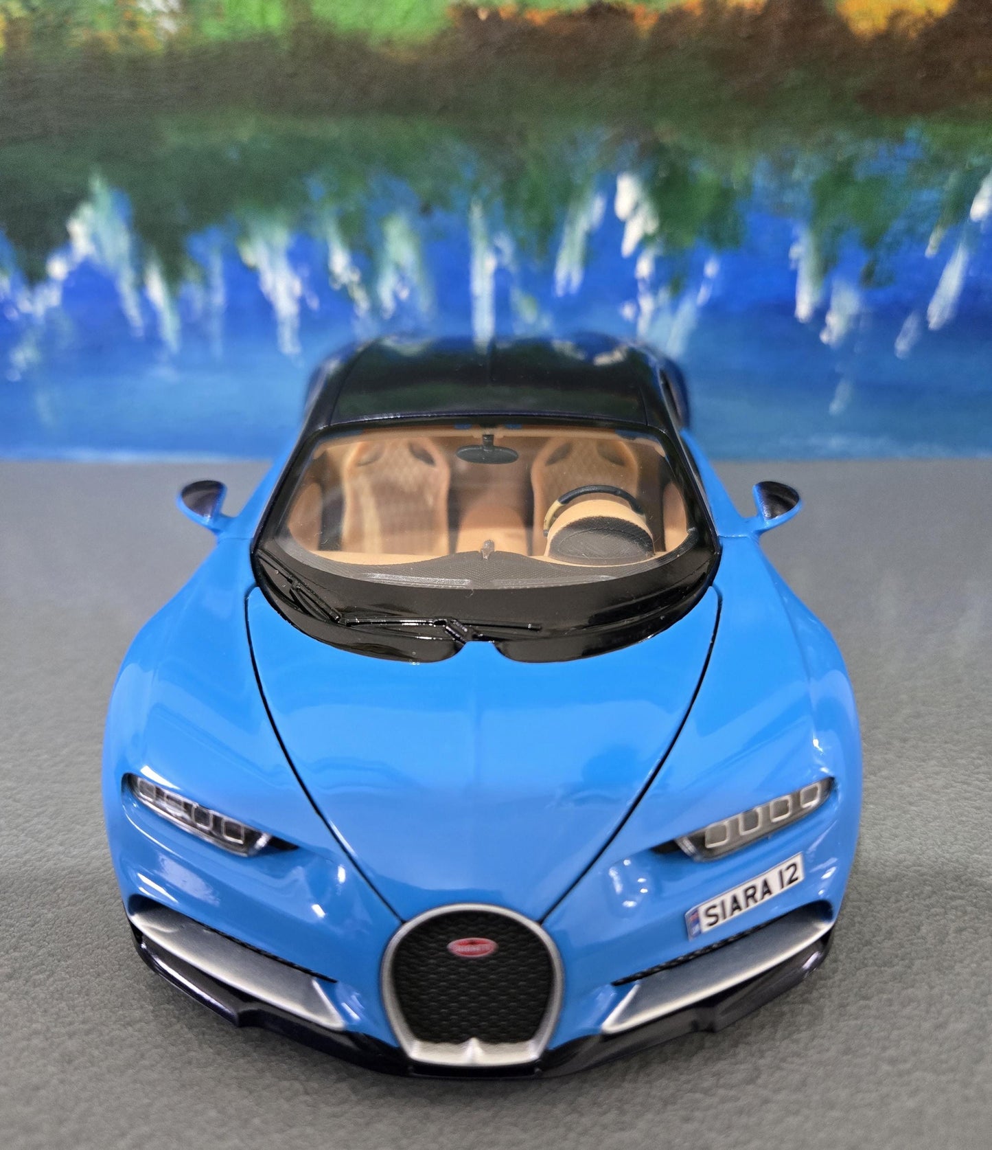 Custom Bugatti Chiron Diecast Model Car 1:24 - Personalized Plate