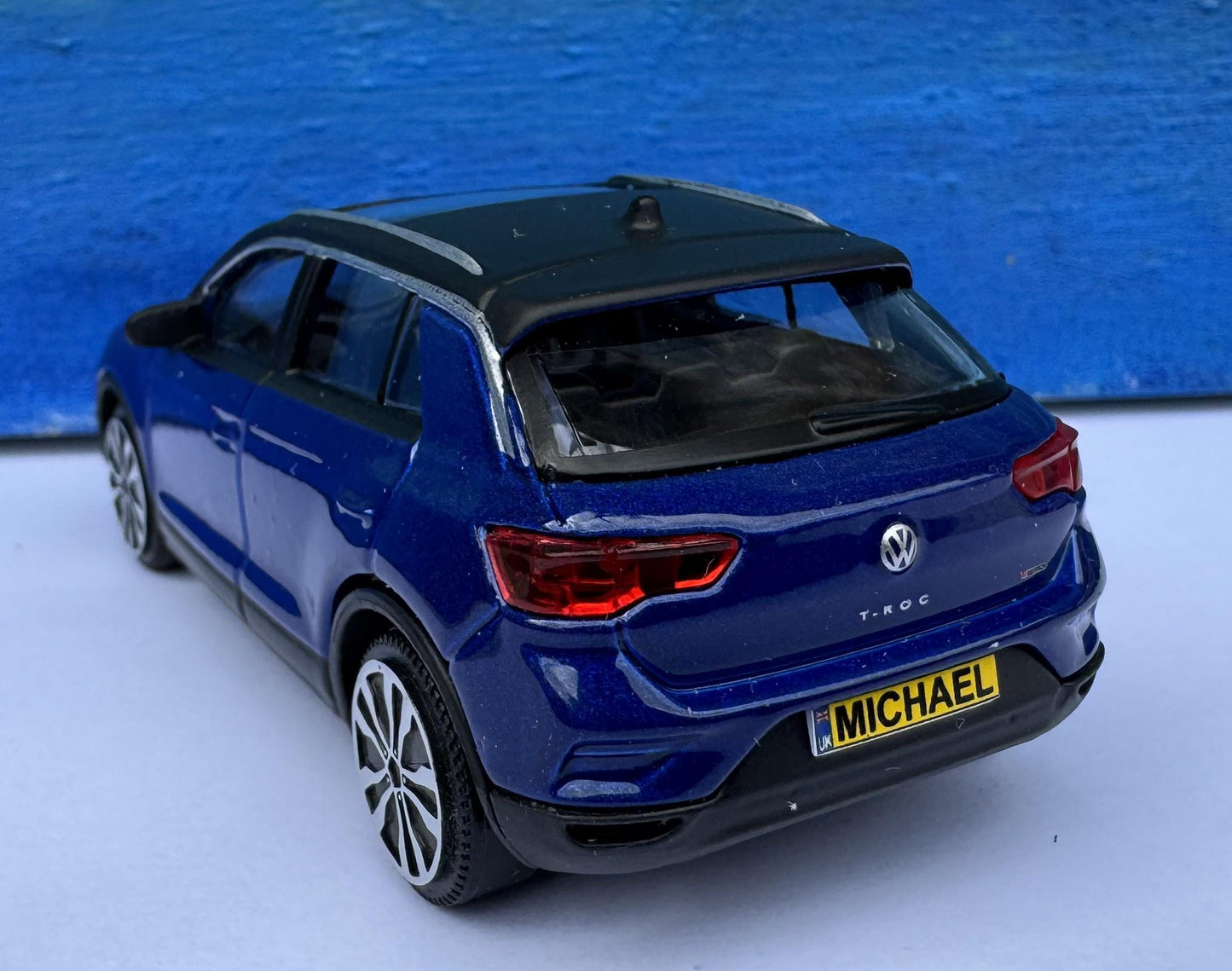 Personalized VW T-Roc Toy Car 1:43 Scale - Custom Name Plate - Kids Birthday Gift - Dad Mom Uncle Father Mother Gift - Boxed Collectible