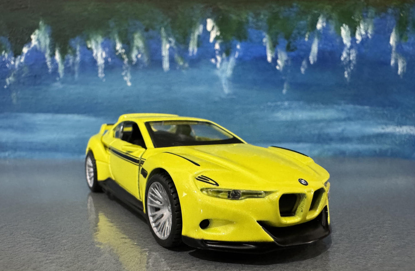 BMW 3.0 CSL Hommage Yellow 1:36 Diecast Model - Personalized Name - Gift for Dad, Boy, girl, brother, sister, Car Lover - Boxed Collectible