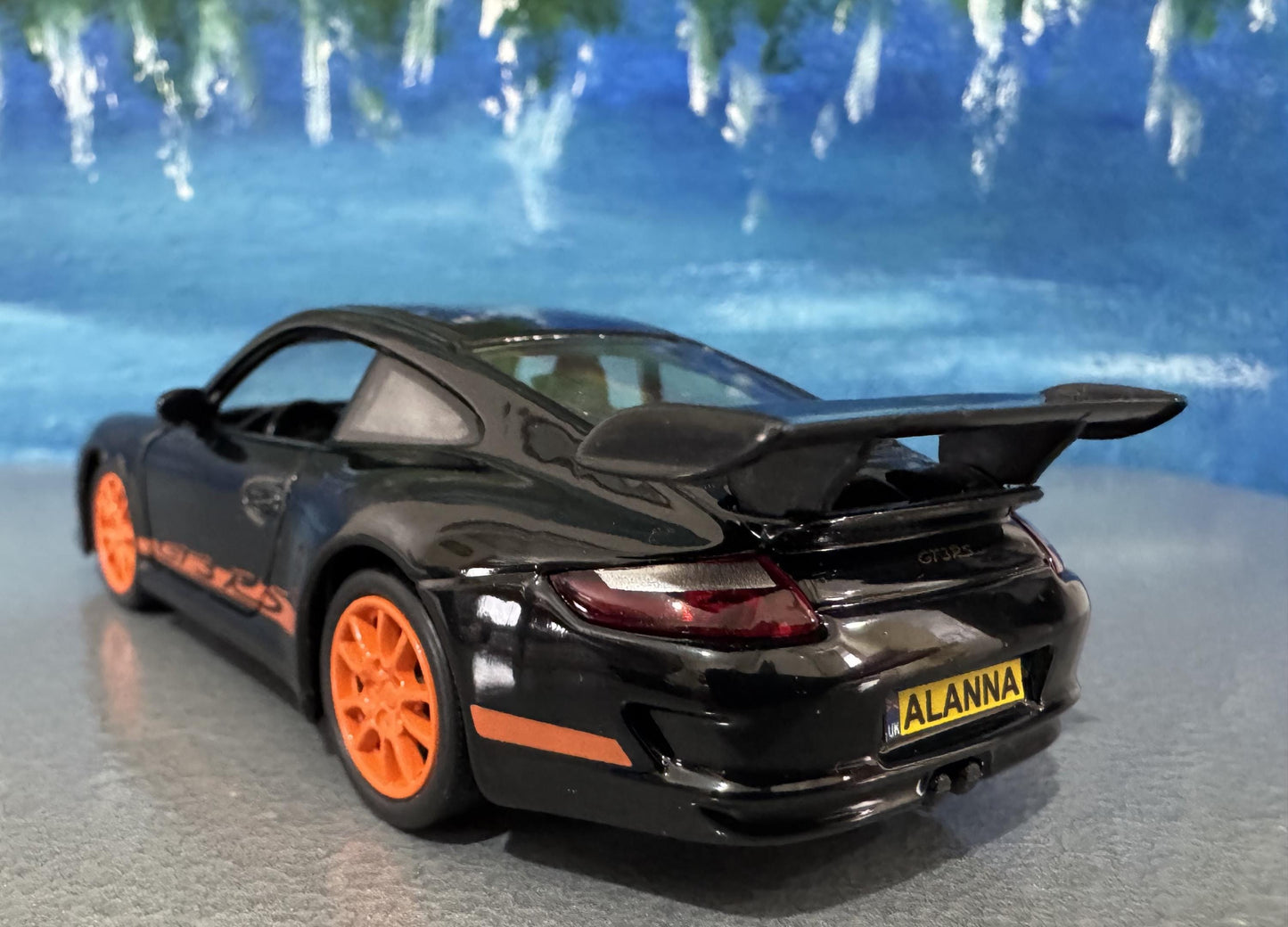 Personalized Name Plate Welly Porsche 911 GT3 RS Model Car – Gift for Him, Boyfriend, Husband, Kids – Unique Car Lover Collectible – Boxed