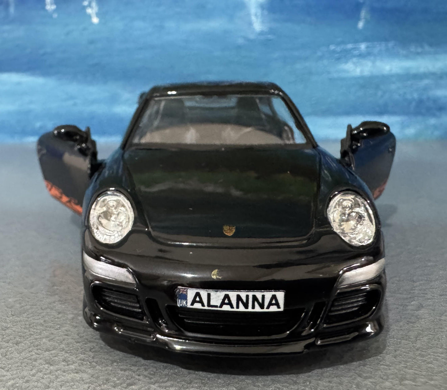 Personalized Name Plate Welly Porsche 911 GT3 RS Model Car – Gift for Him, Boyfriend, Husband, Kids – Unique Car Lover Collectible – Boxed