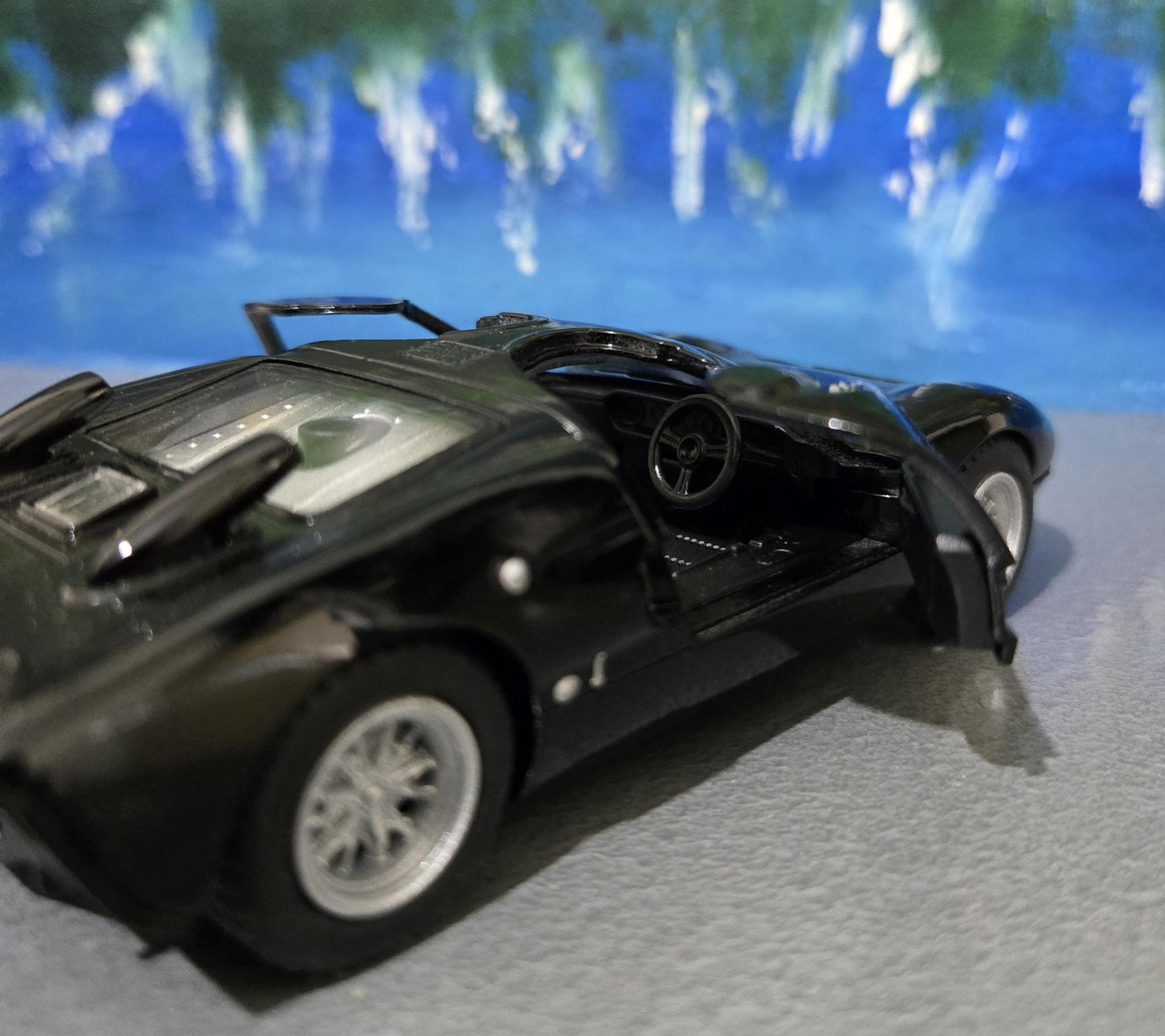 BLACK Toy sport Diecast Car Ford GT 40 MKII 1:32 - Pull Back Action, Open Doors, fun toy boy girl gift sleeves