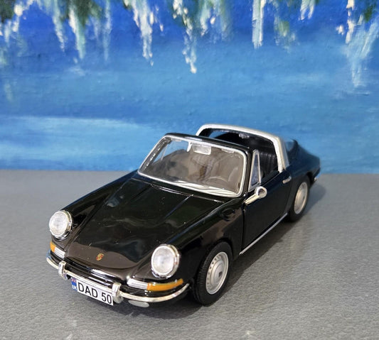 Porsche 911 Targa Black 1967 1:32 Scale Diecast Model Car toy – Gift for Kids, Dad, Mom – Birthday or Christmas Present – Boxed New