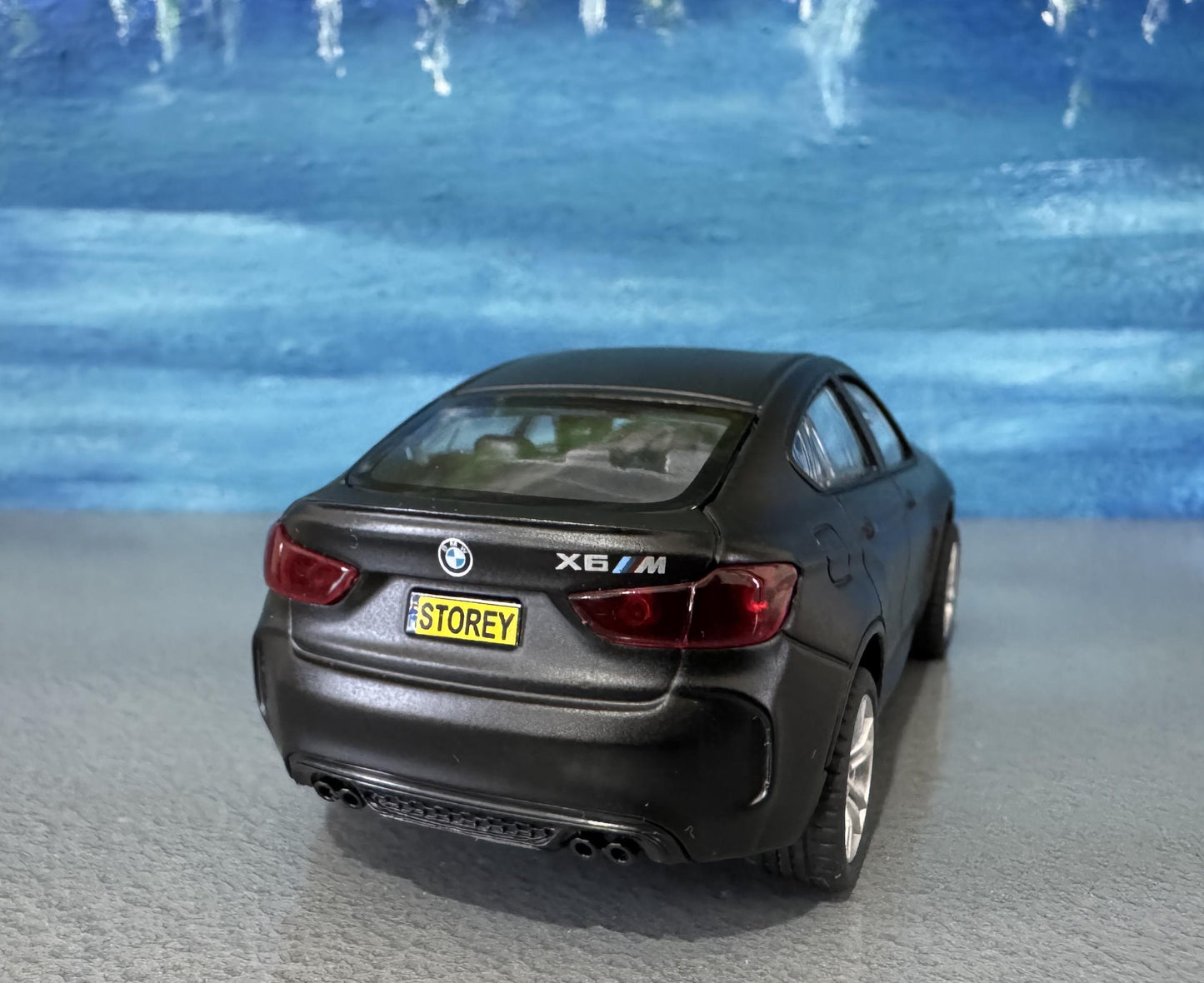 CMC BMW X6 M 1:43 Scale Matte Black Diecast Model Car – Custom Name Plate – Collectible Gift for Dad, Mom, Kids, Car Lovers – Boxed Display