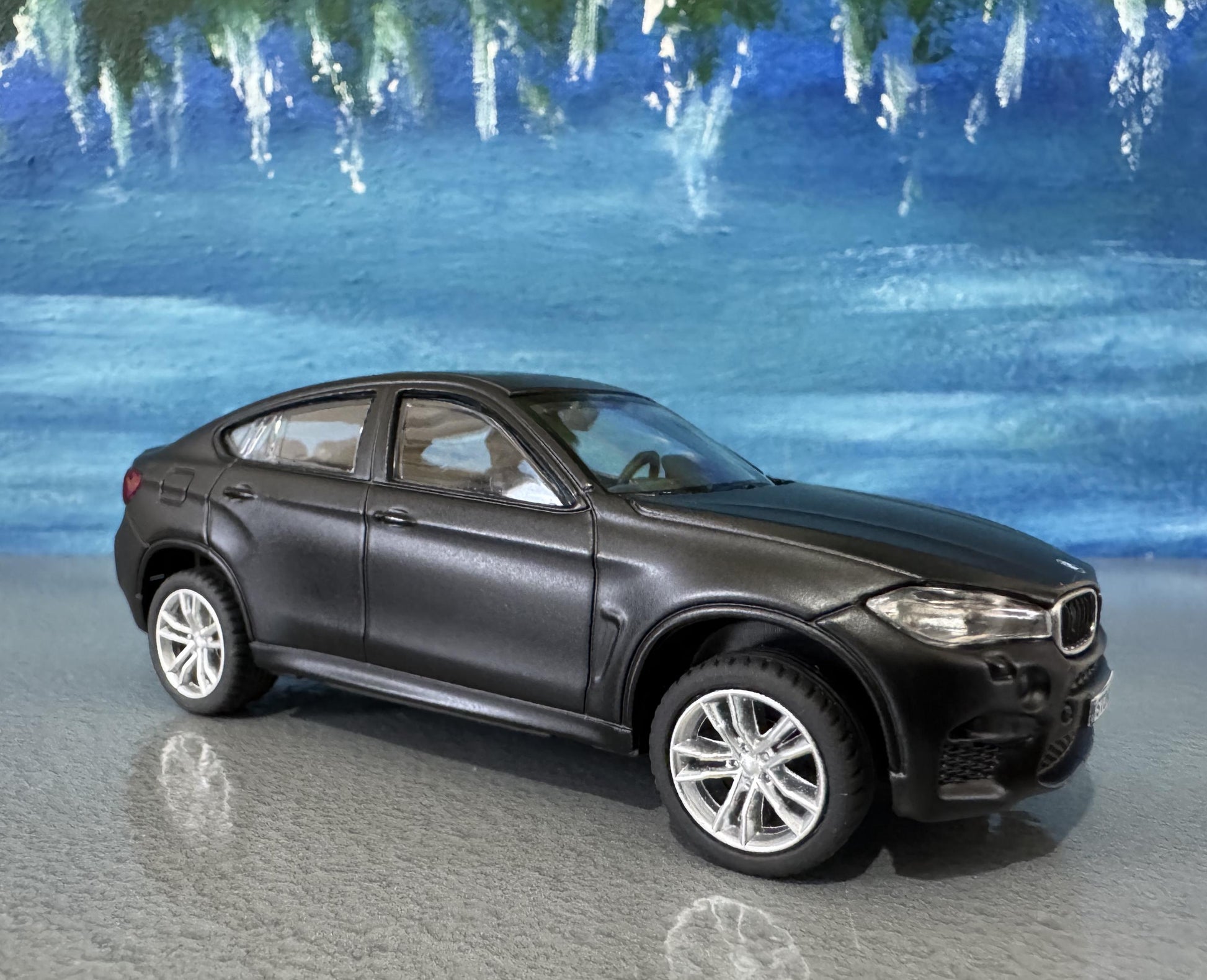 CMC BMW X6 M 1:43 Scale Matte Black Diecast Model Car – Custom Name Plate – Collectible Gift for Dad, Mom, Kids, Car Lovers – Boxed Display