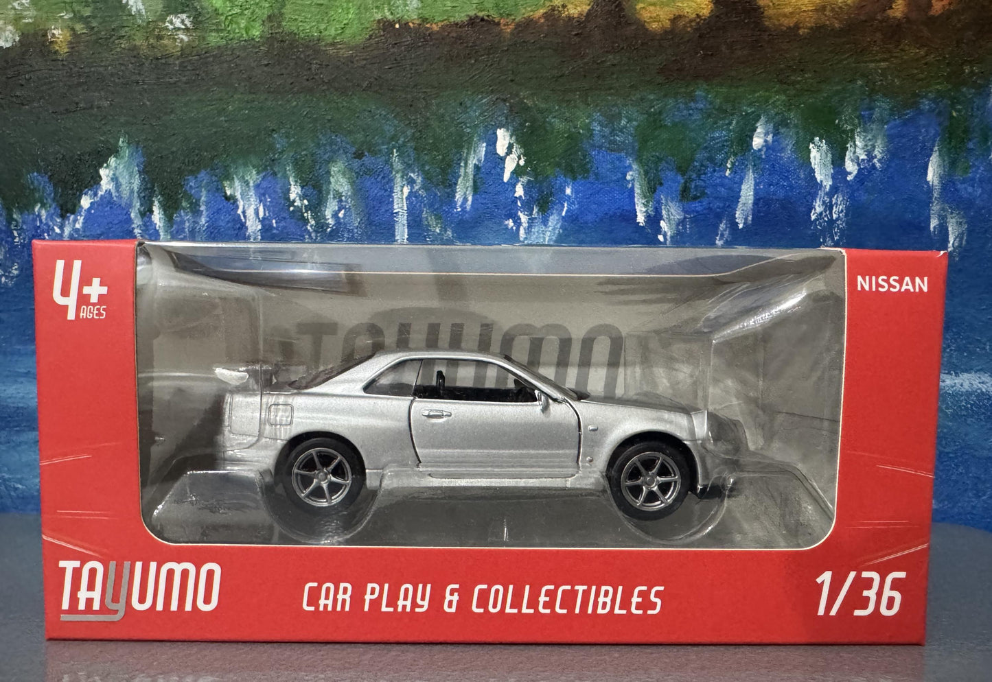 Personalized Nissan GTR R34 V-Spec II Diecast Model Car: Custom Name Plate