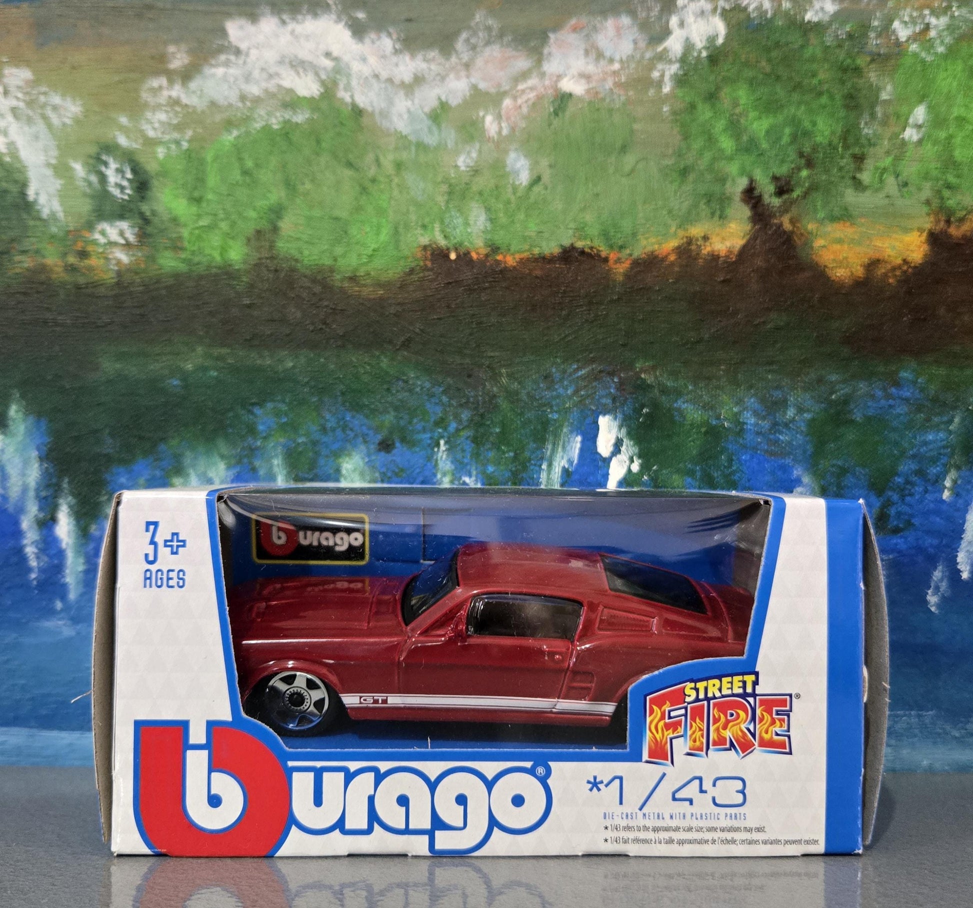 1967 Ford Mustang GT RED Diecast Model Car 1:43 Scale – Gift for Car Enthusiasts, Boys, Girls, Uncle, Grandad, Collectors New Boxed